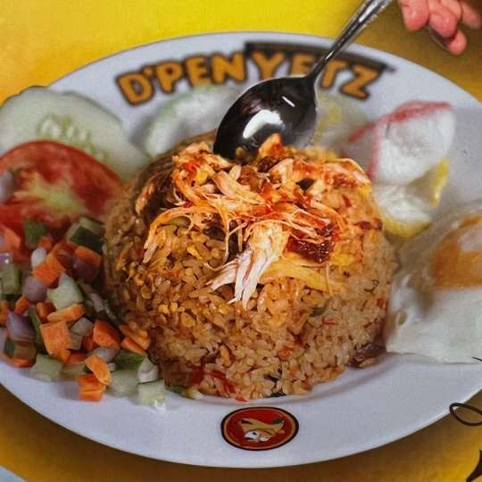 SHREDDED CHICKEN FRIED RICE (NASI GORENG AYAM SUIR) (MILD)