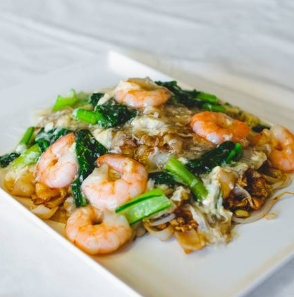Ho Fun with Special Egg Sauce