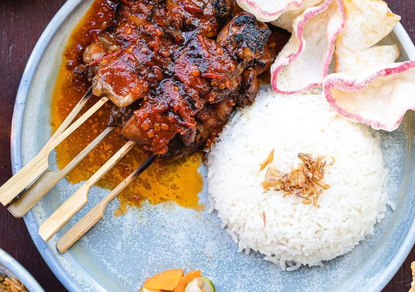 Sate Plecing + Rice