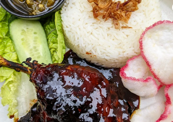 Bebek Bakar Kecap + Rice