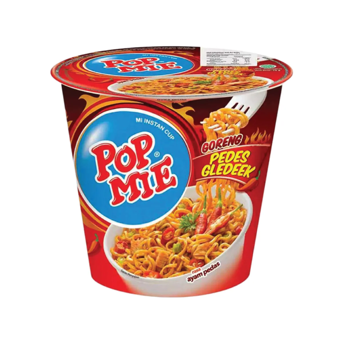Pop Spicy Fried Noodles Gledek Spicy Chicken 75 Gr