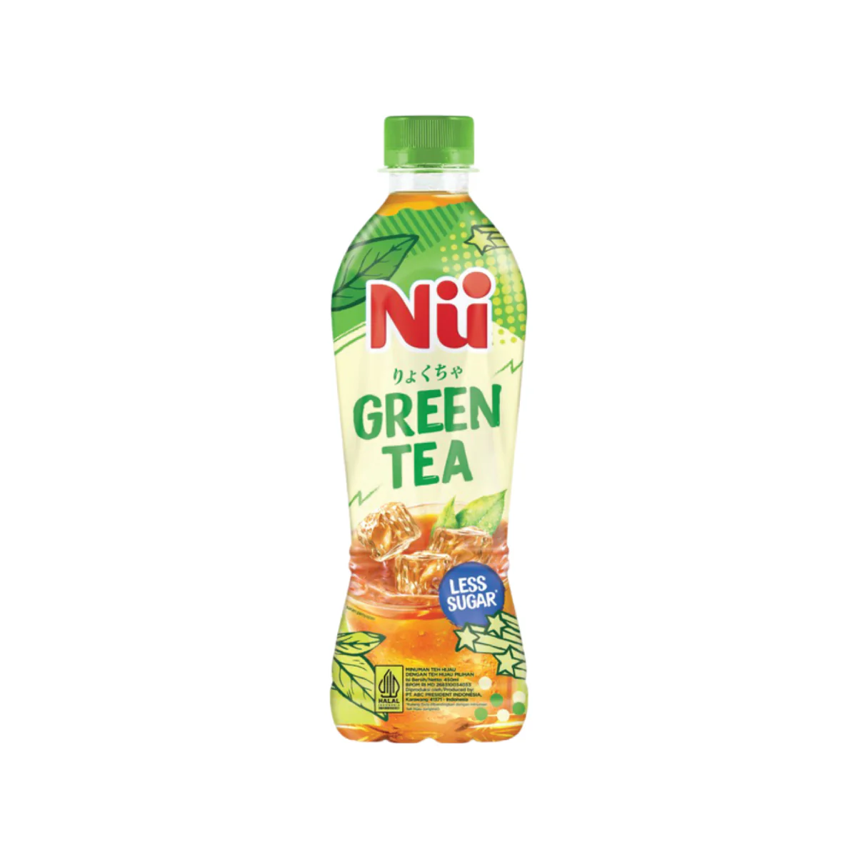 Nu Green Tea Less Sugar 450Ml