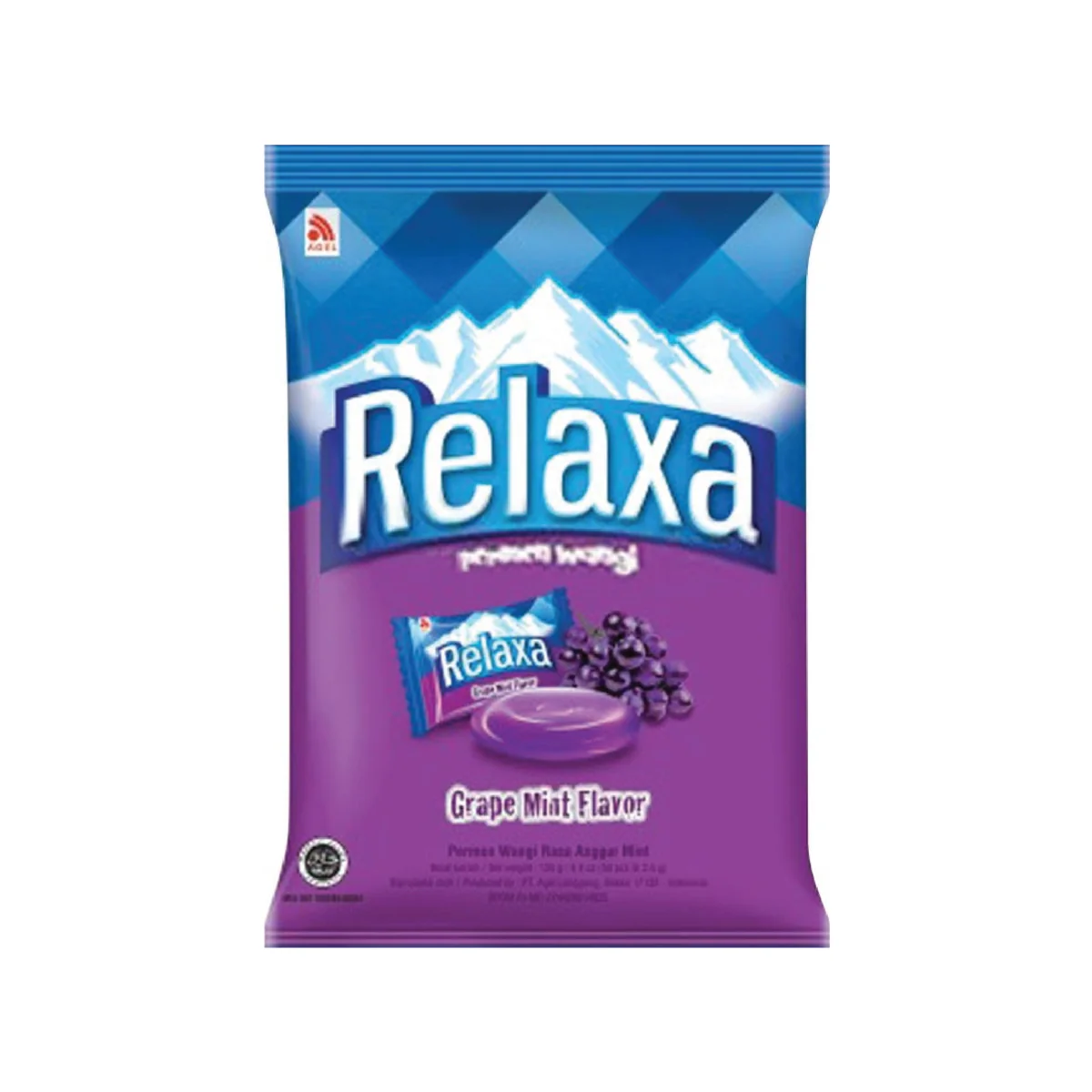 Relaxa Grape Mint 50 Pcs 125Gr