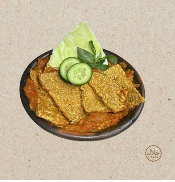 Tempe Penyet Otentik / Smashed Fried Tempe with Sambal
