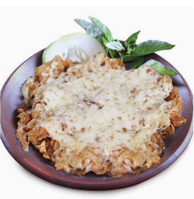 Melted Cheese Mozzarella on Fried Chicken Fillet