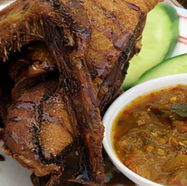 Bebek Goreng Sambal Woku and Nasi