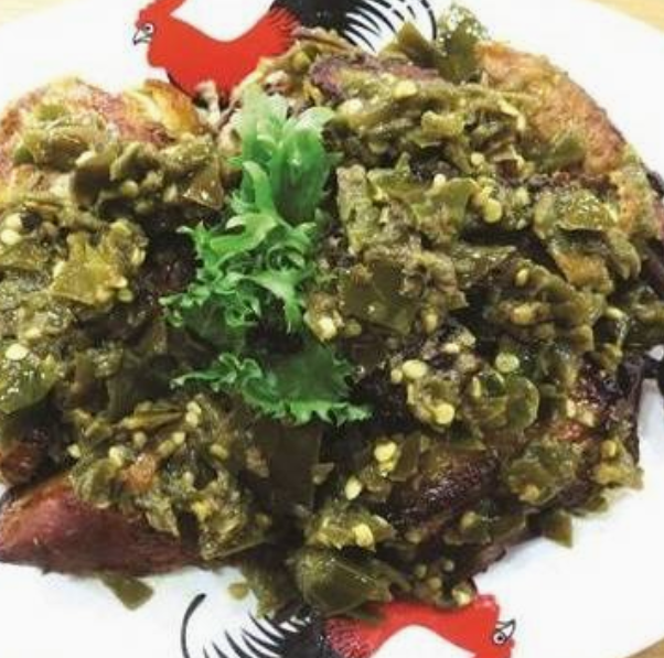 Ayam Cabe Ijo (half chicken /green chilli) / portion