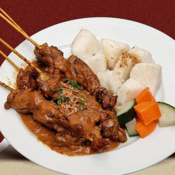 Chicken Satay 5pcs + Rice