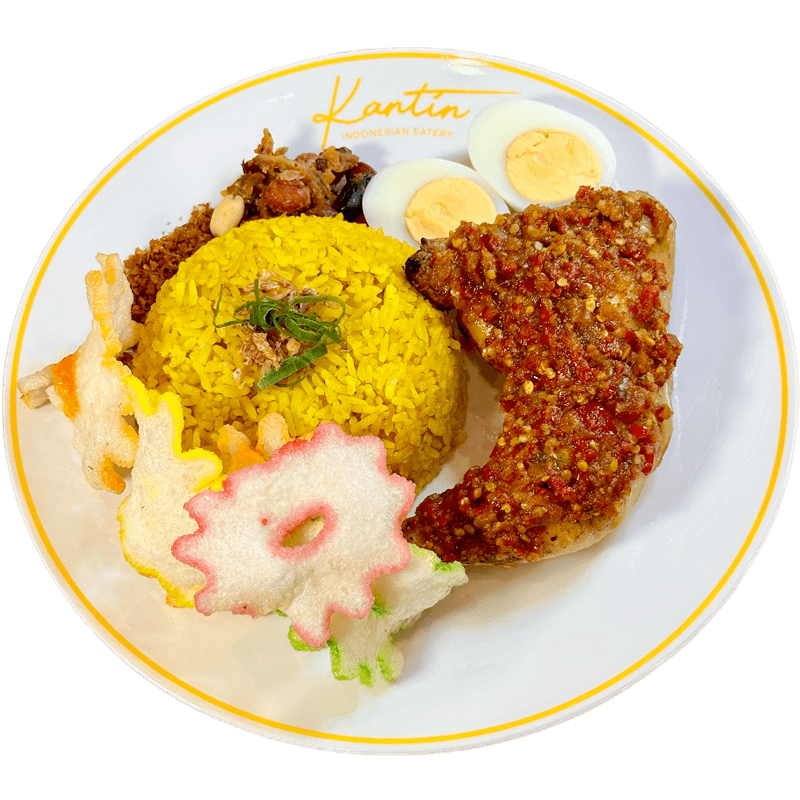 Nasi Kuning Manado Ayam Bakar Rica