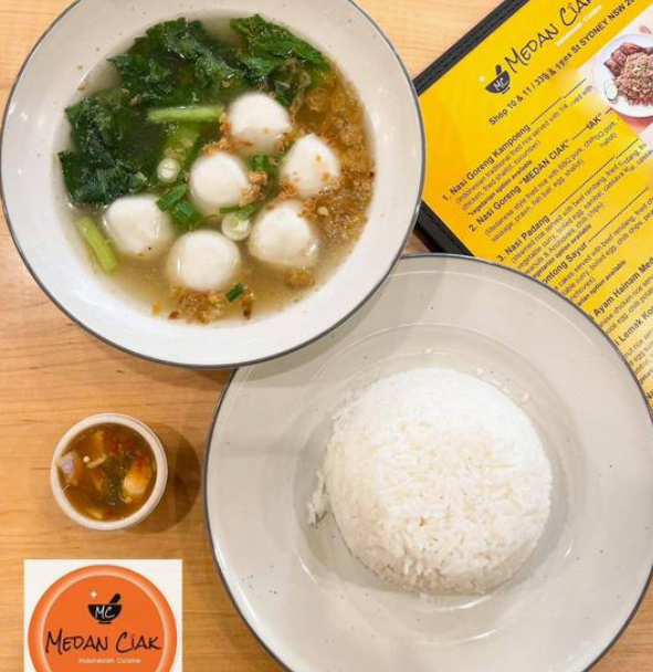 Nasi + Sup Bakso Ikan