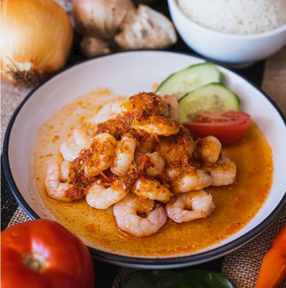Fried Prawn with Balinese Sauce
