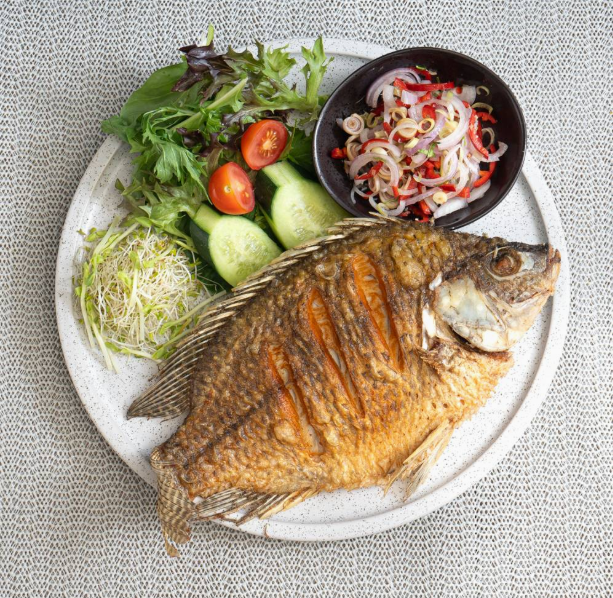 Tilapia Goreng (Deep Fried) Sambal Matah