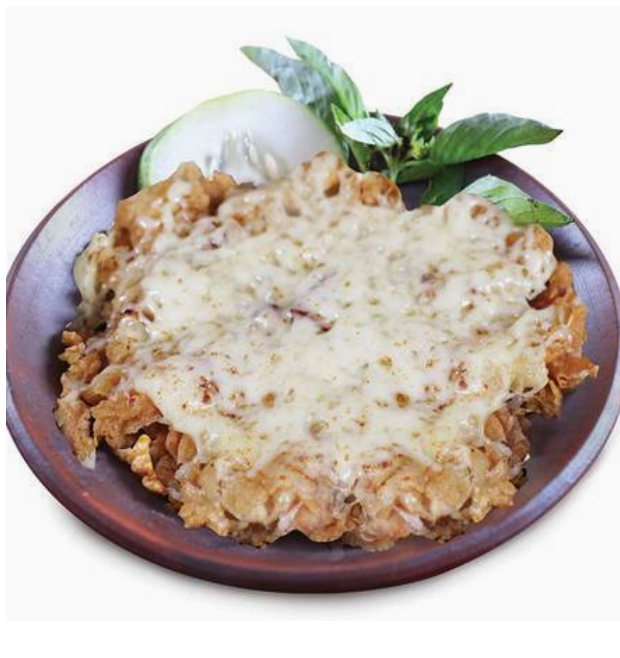 Melted Cheese Mozzarella on Fried Chicken Fillet