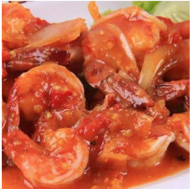 Balado Chilli Prawns (Sambal Udang balado)