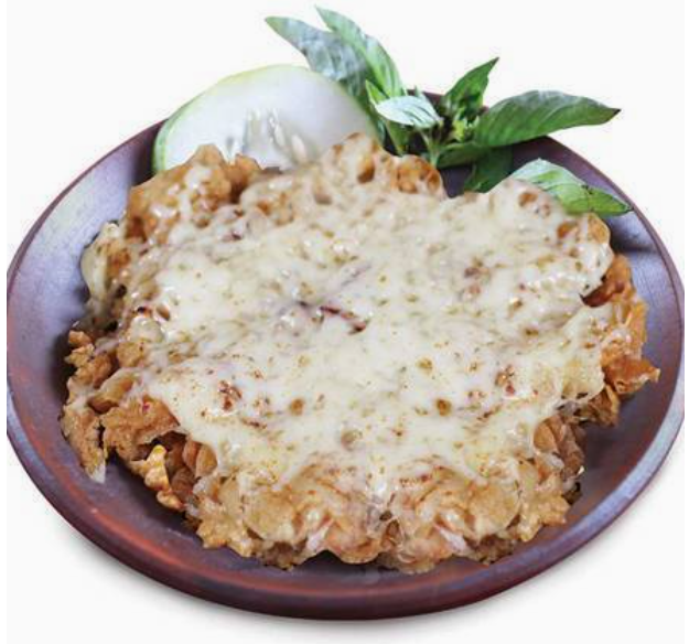 Melted Cheese Mozzarella on Fried Chicken Fillet