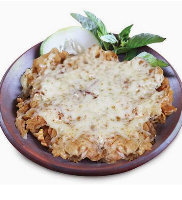 Melted Cheese Mozzarella on Fried Chicken Fillet